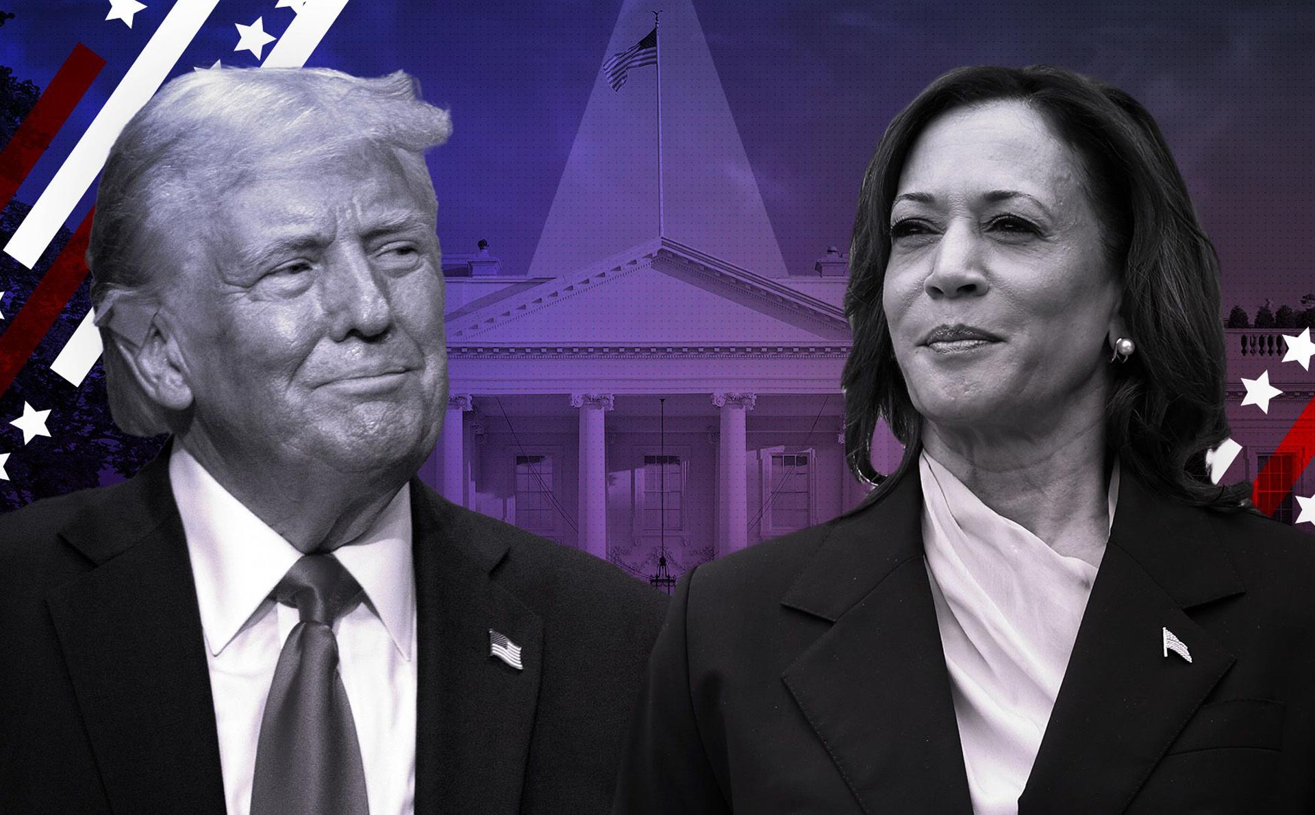 Donald Trump and Kamilla Harris